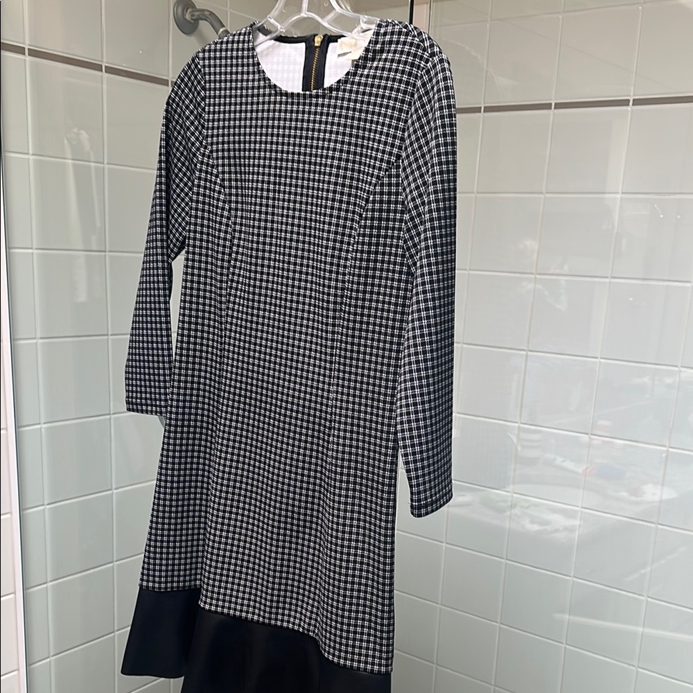 MICHAEL Michael Kors Checkered Long Sleeve Dress